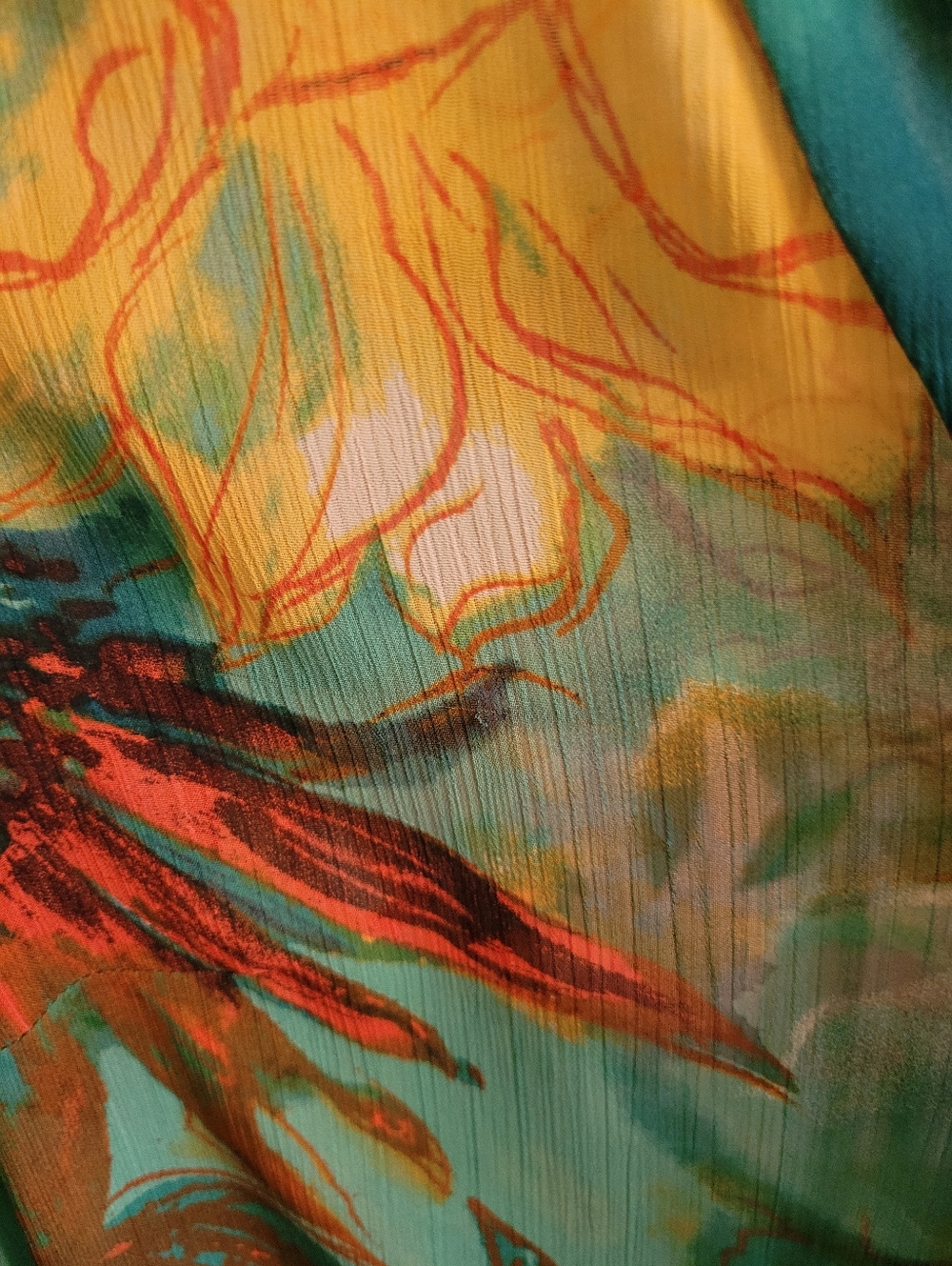 TRIBAL Sheer Floral Print V-Neck Blouse - Picture 3 of 6